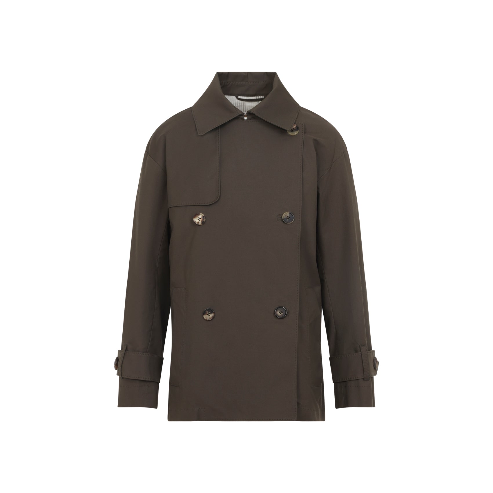 The Cube Green Cotton Blend Coat