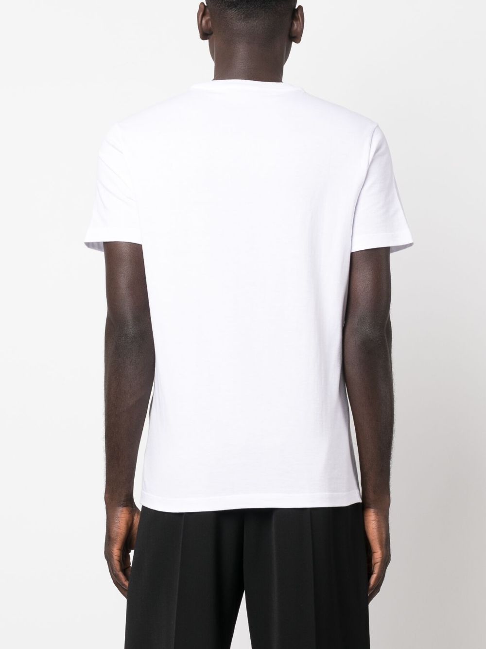 Regular Fit Silk-Nylon Blend White T-Shirt