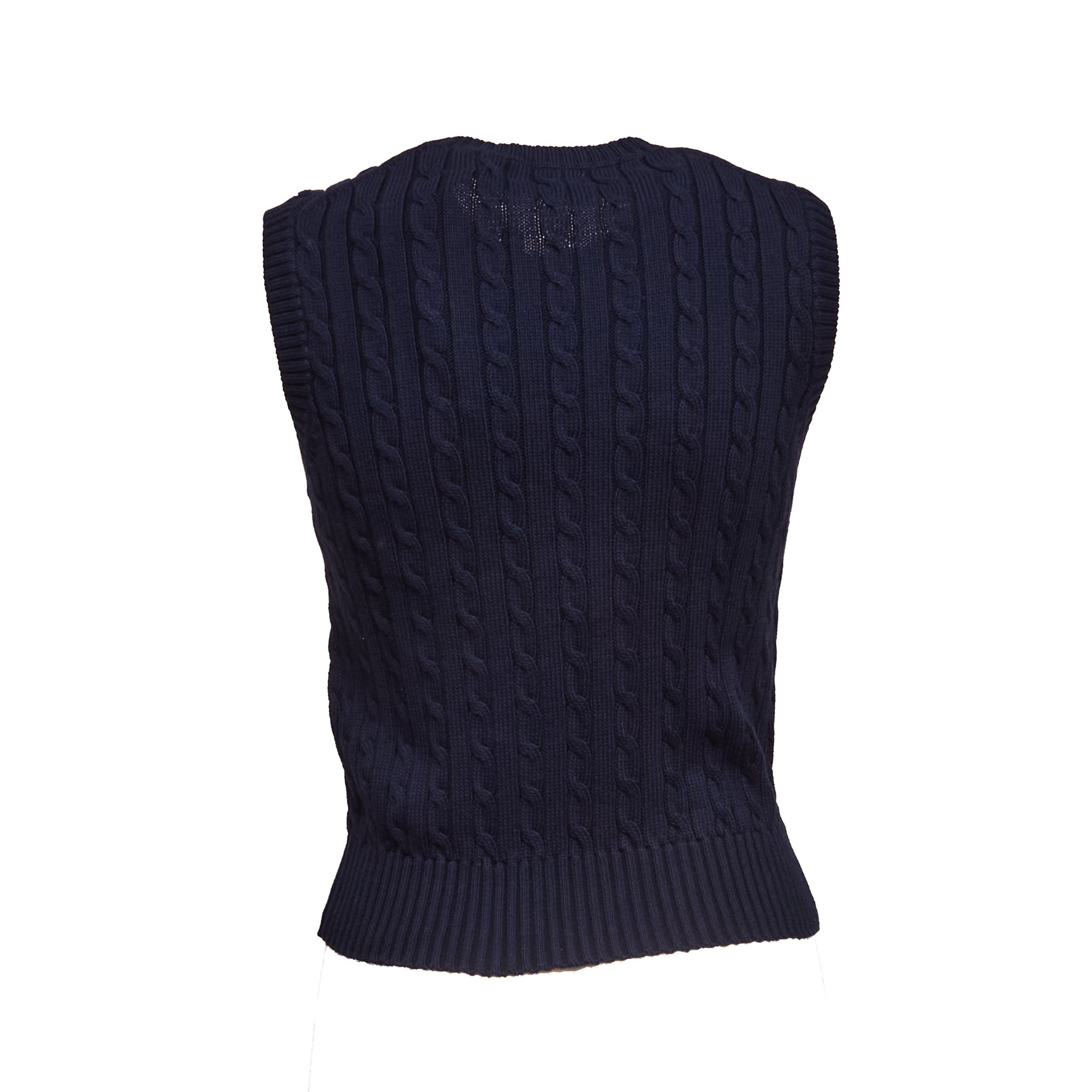 Cable-Knit Crewneck Vest