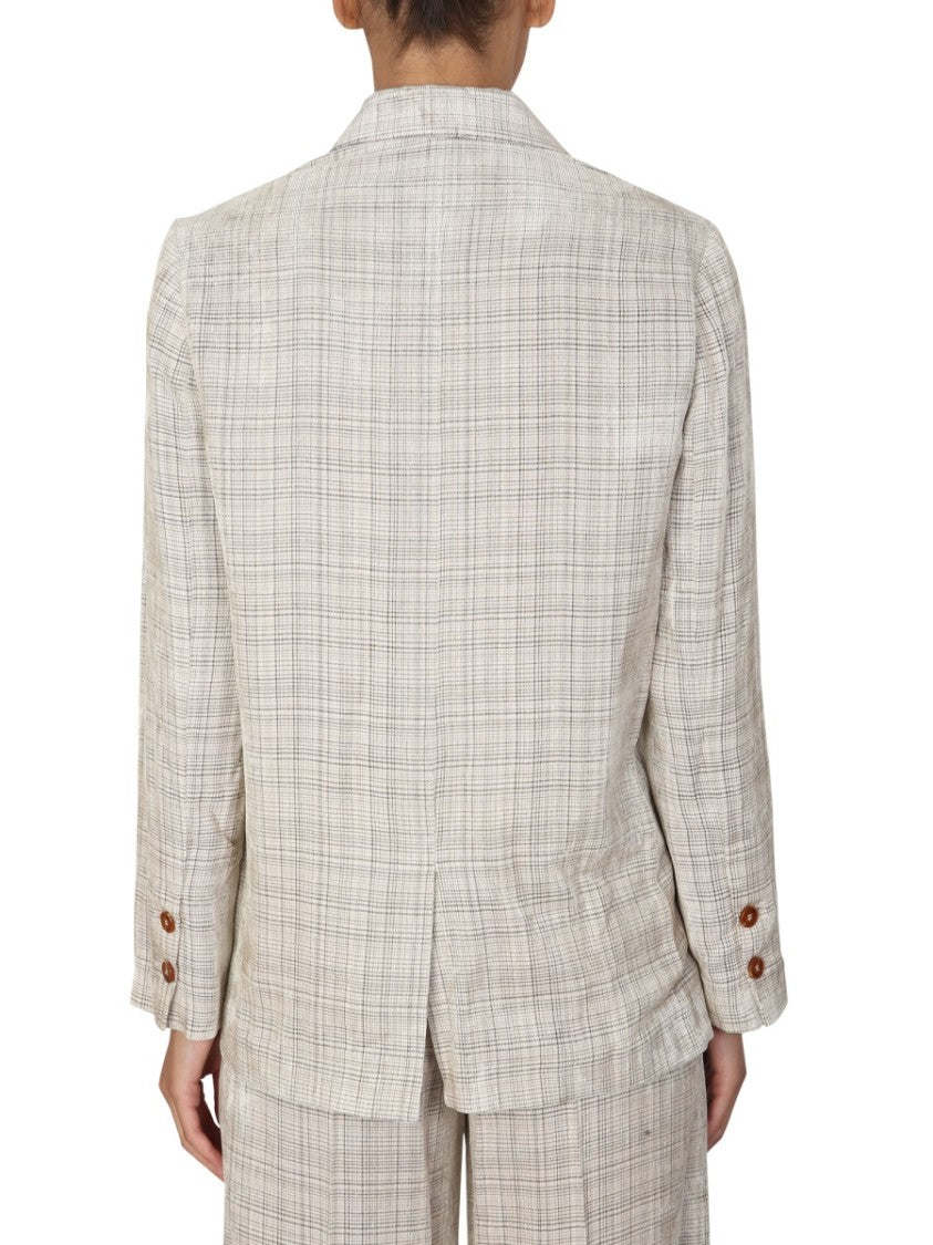 Tailored Double-Breasted Blazer With Notched Lapels
