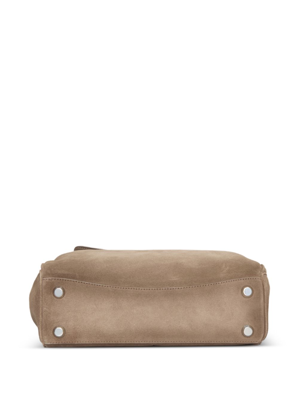 Structured Handbag In Smooth Taupe Calf Leather