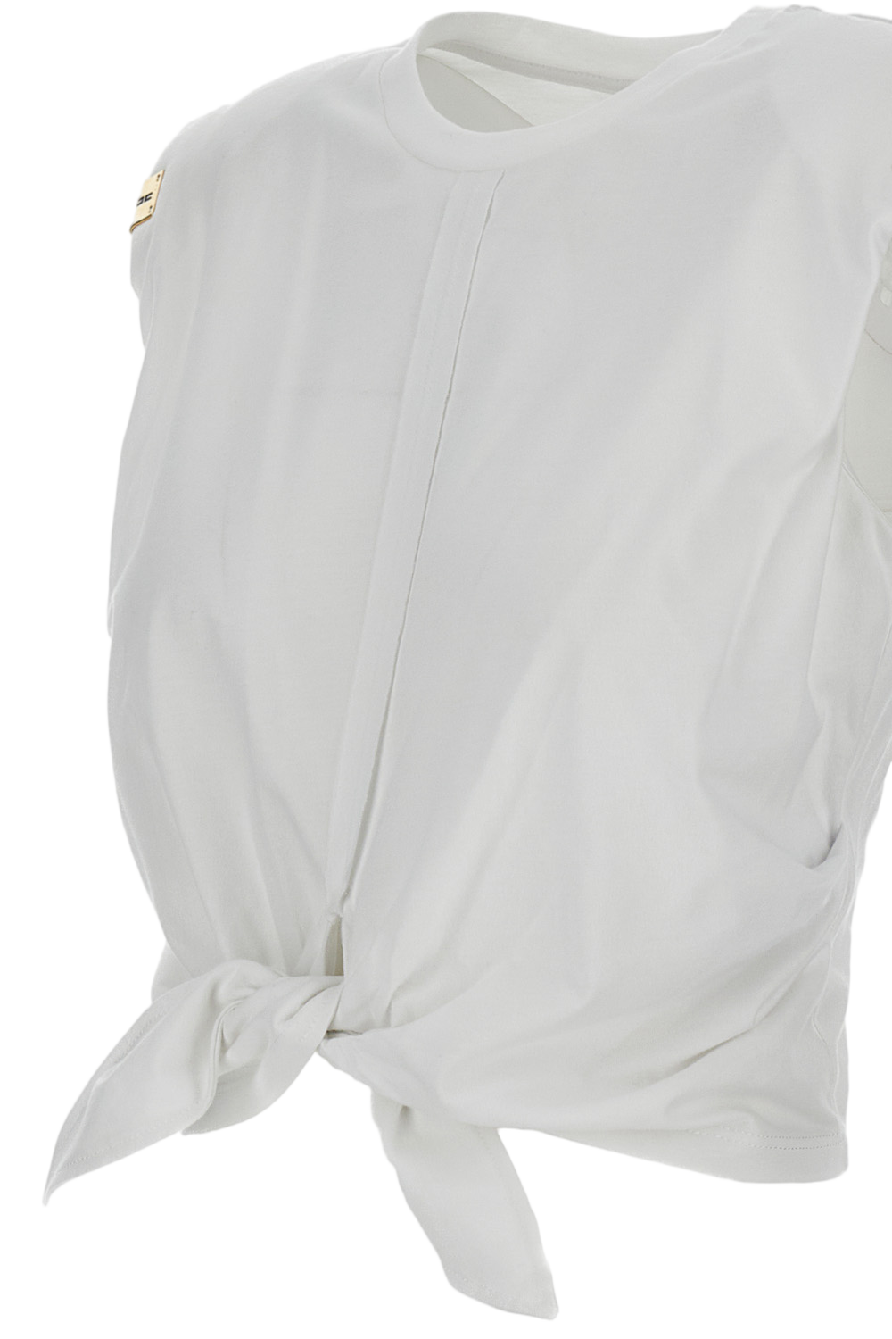 Cotton Oversized Tie-Waist T-Shirt