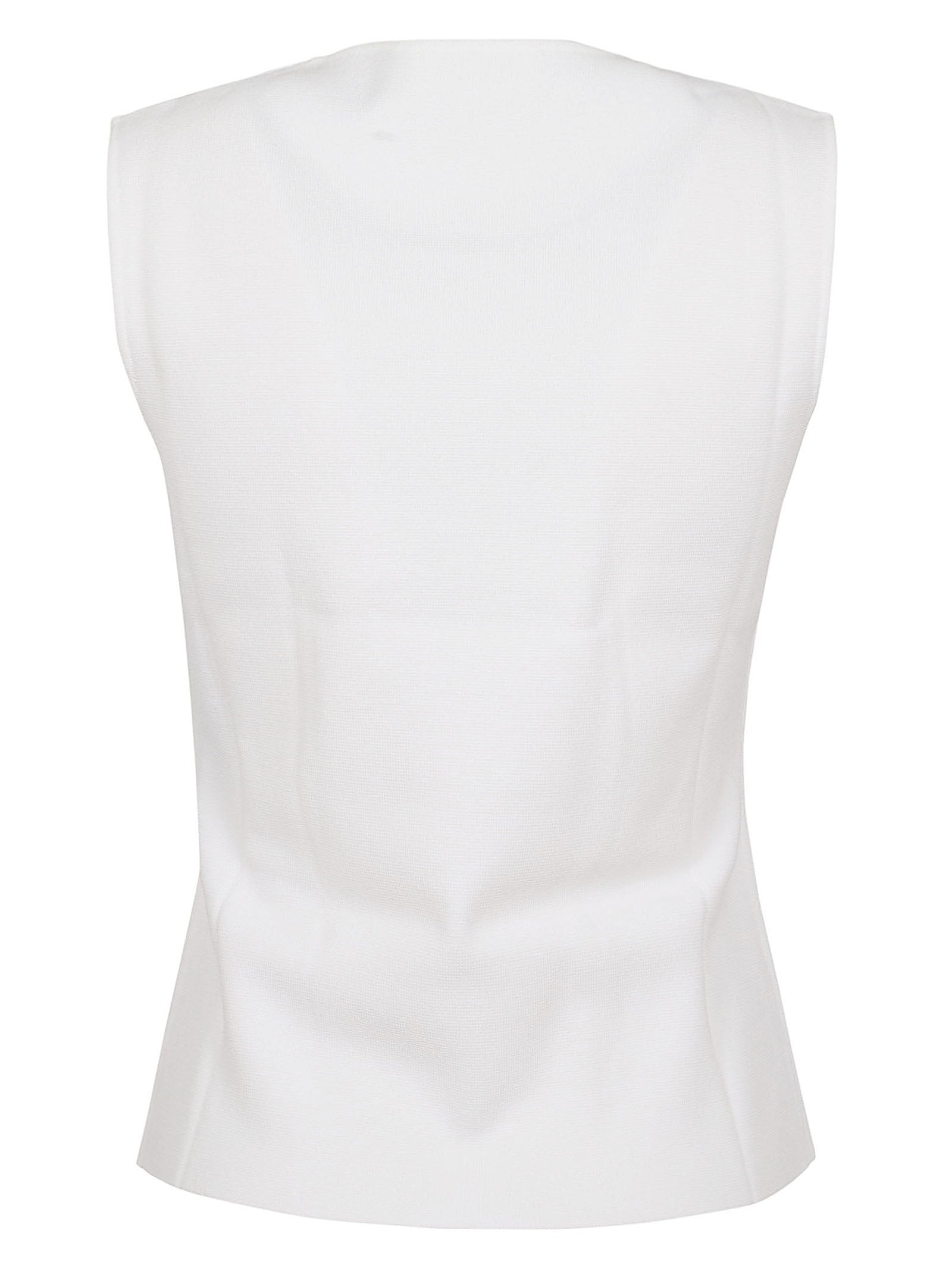 Sleeveless Knit Top with Crew Neck