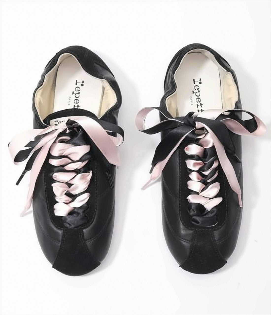 Lambskin Slip-On Sneakers with Glossy Ribbon Laces