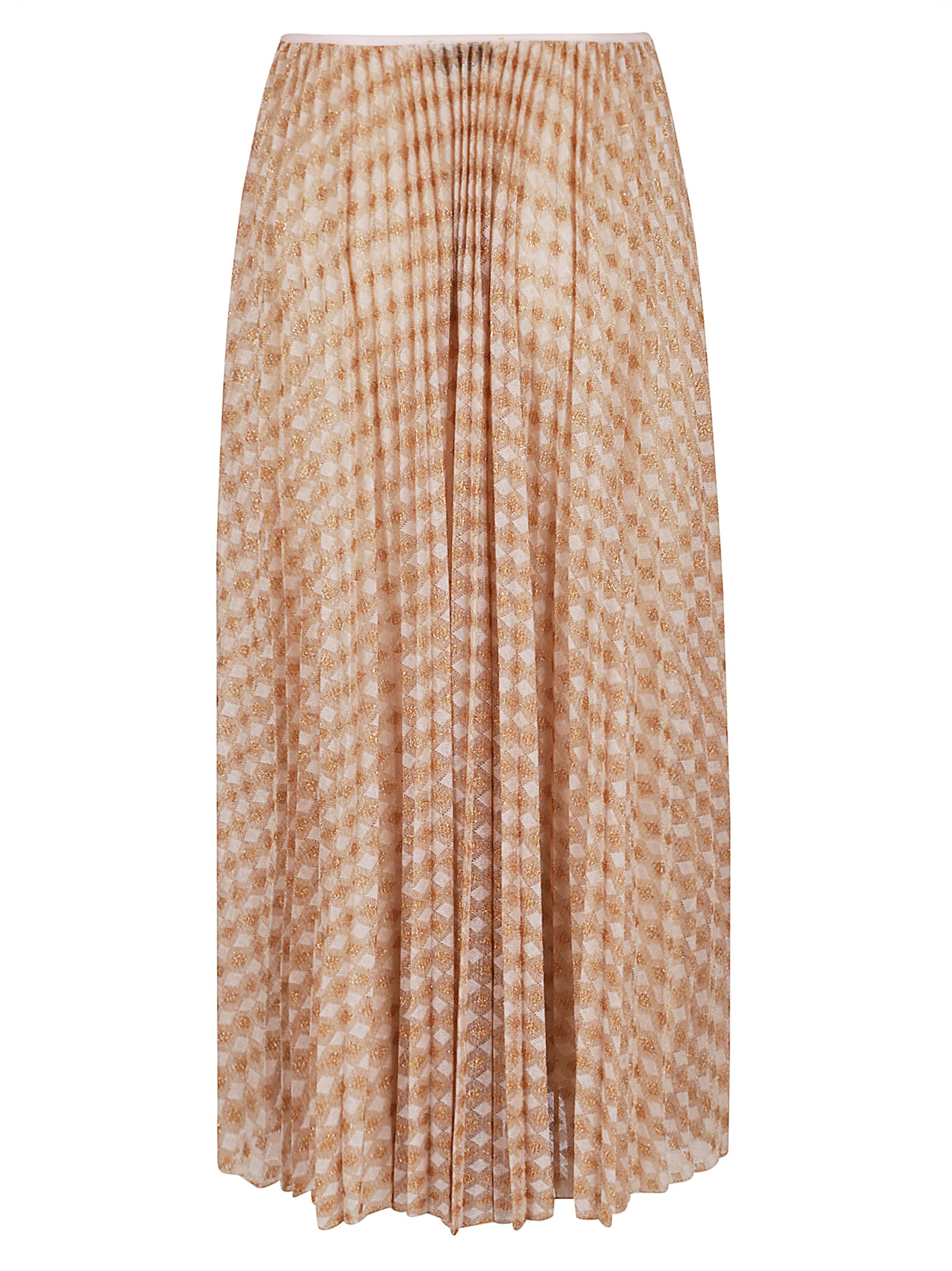 Pleated Midi Skirt With Delicate Shimmer