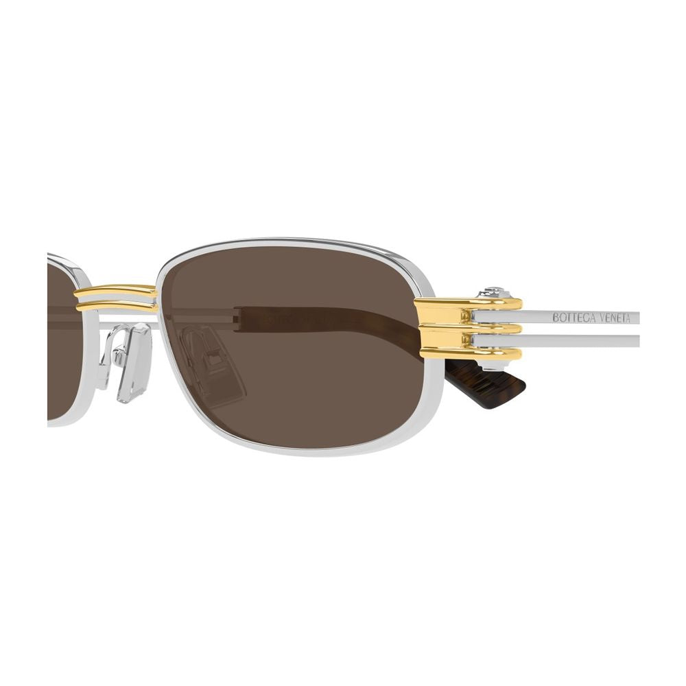 Bv1381S Linea Other 001 Silver Brown Bi-Color Metal Frame Sunglasses