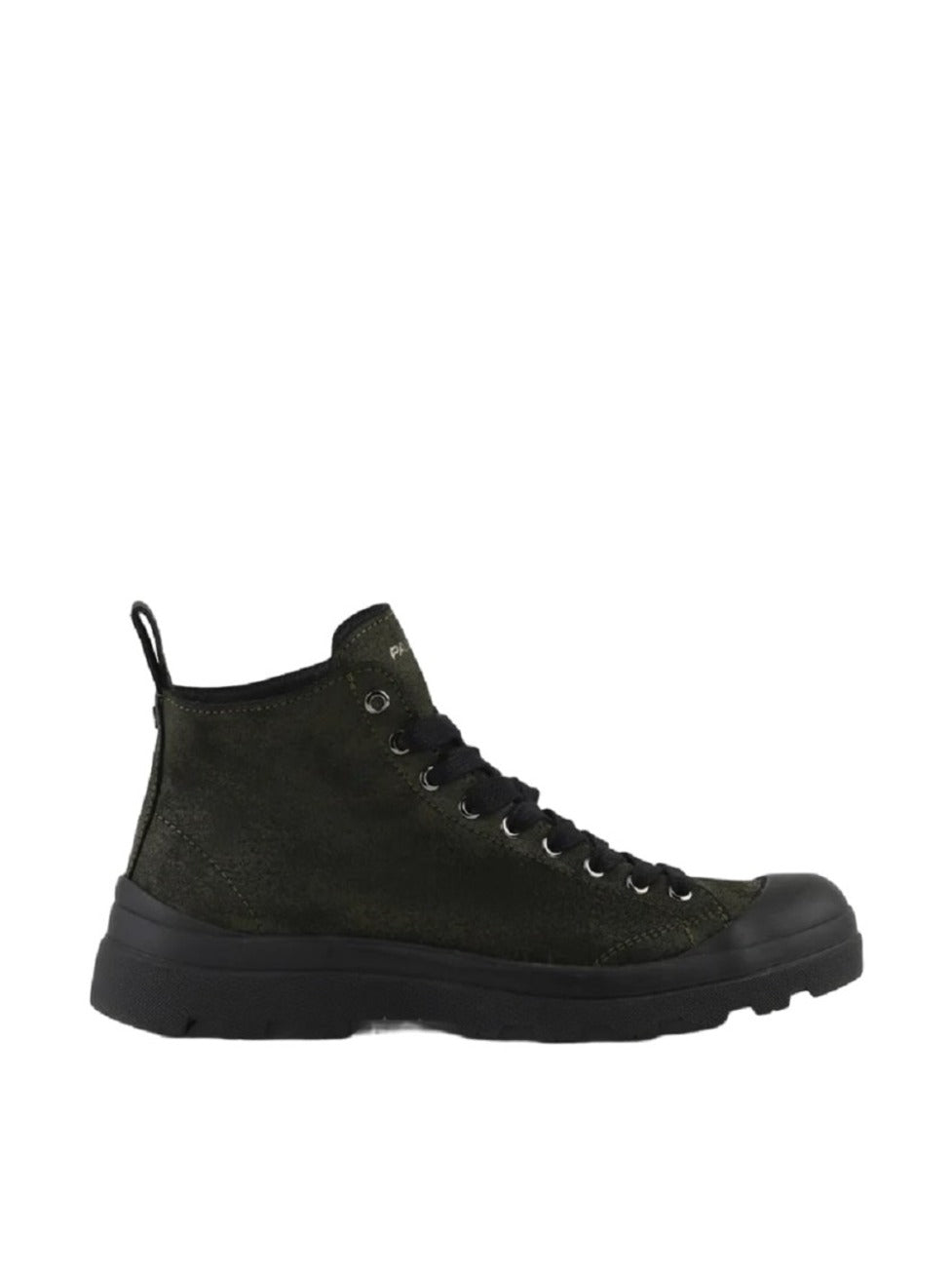 Sneakers With Military Green Brushed Suede
