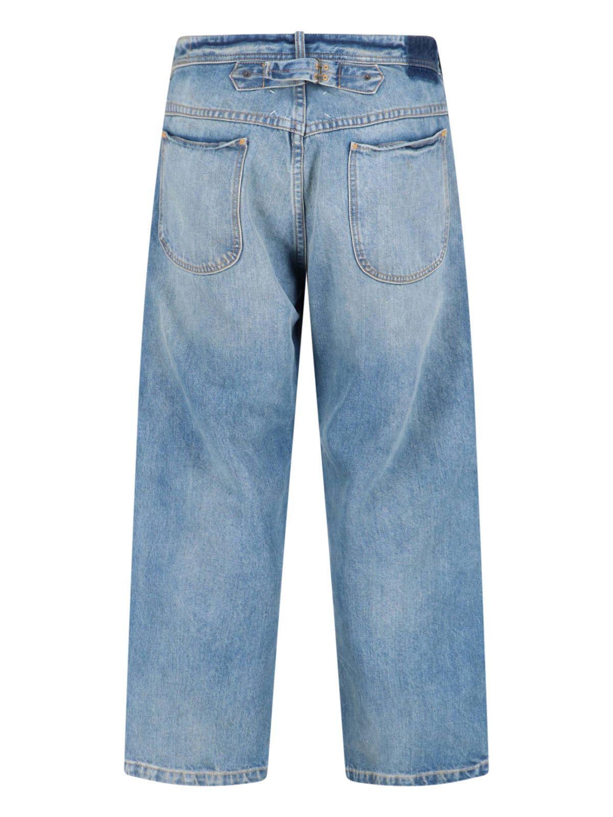 Straight-Leg Denim Jeans – Blue