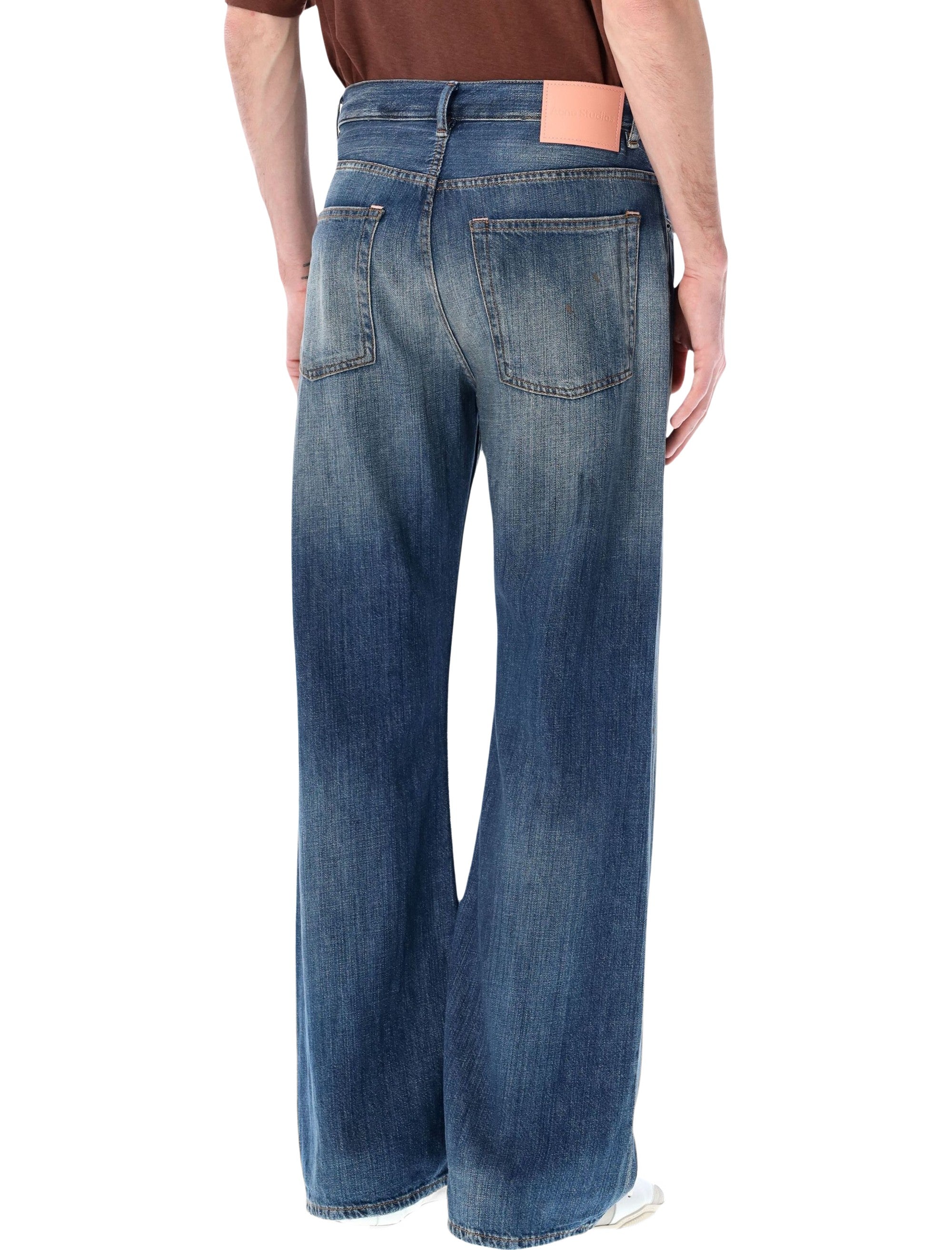 Blue Vintage-Inspired Denim Jeans
