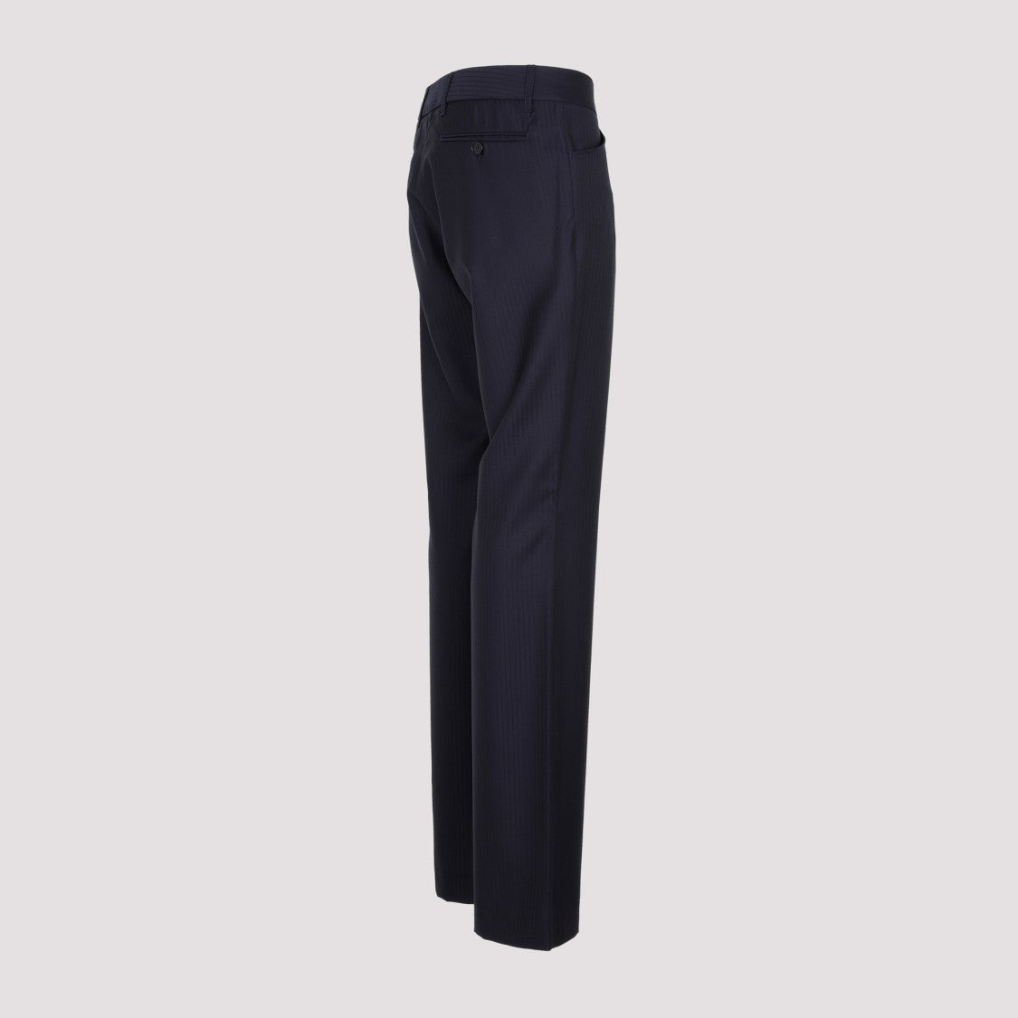 Blue Wool Bootcut Trousers