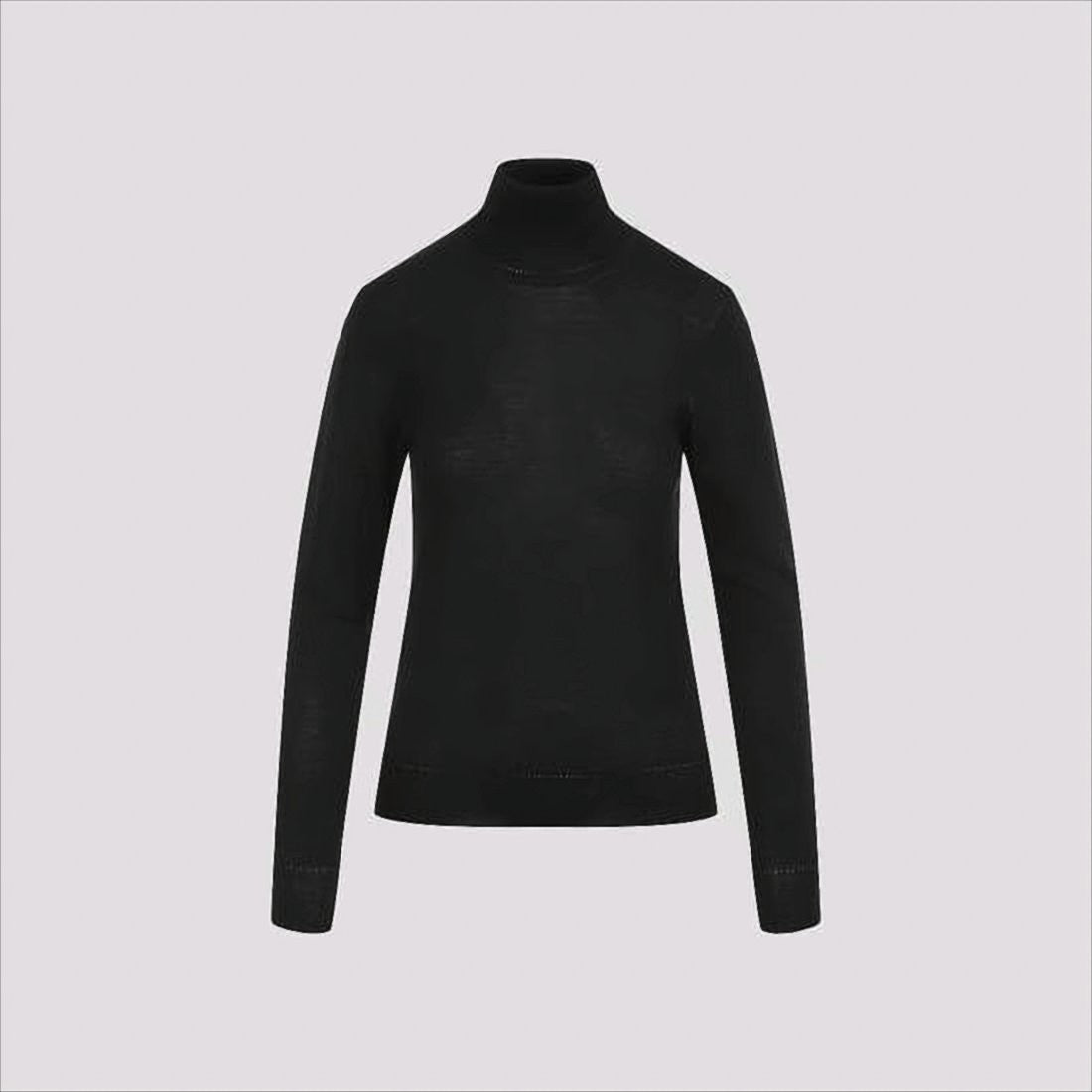Fitted Turtleneck Sweater with Subtle Detailing