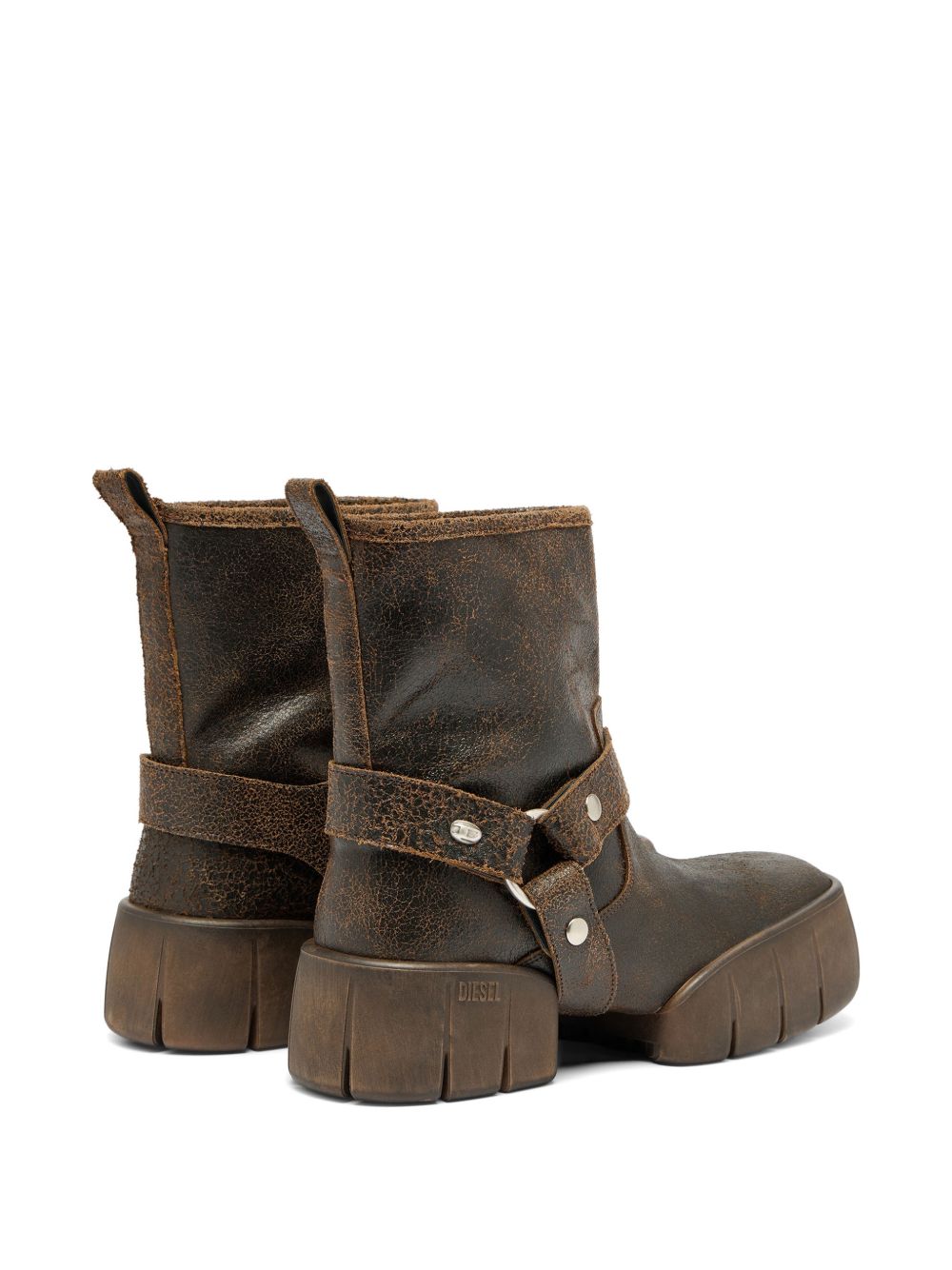 Ankle Boots With Distressed Leather