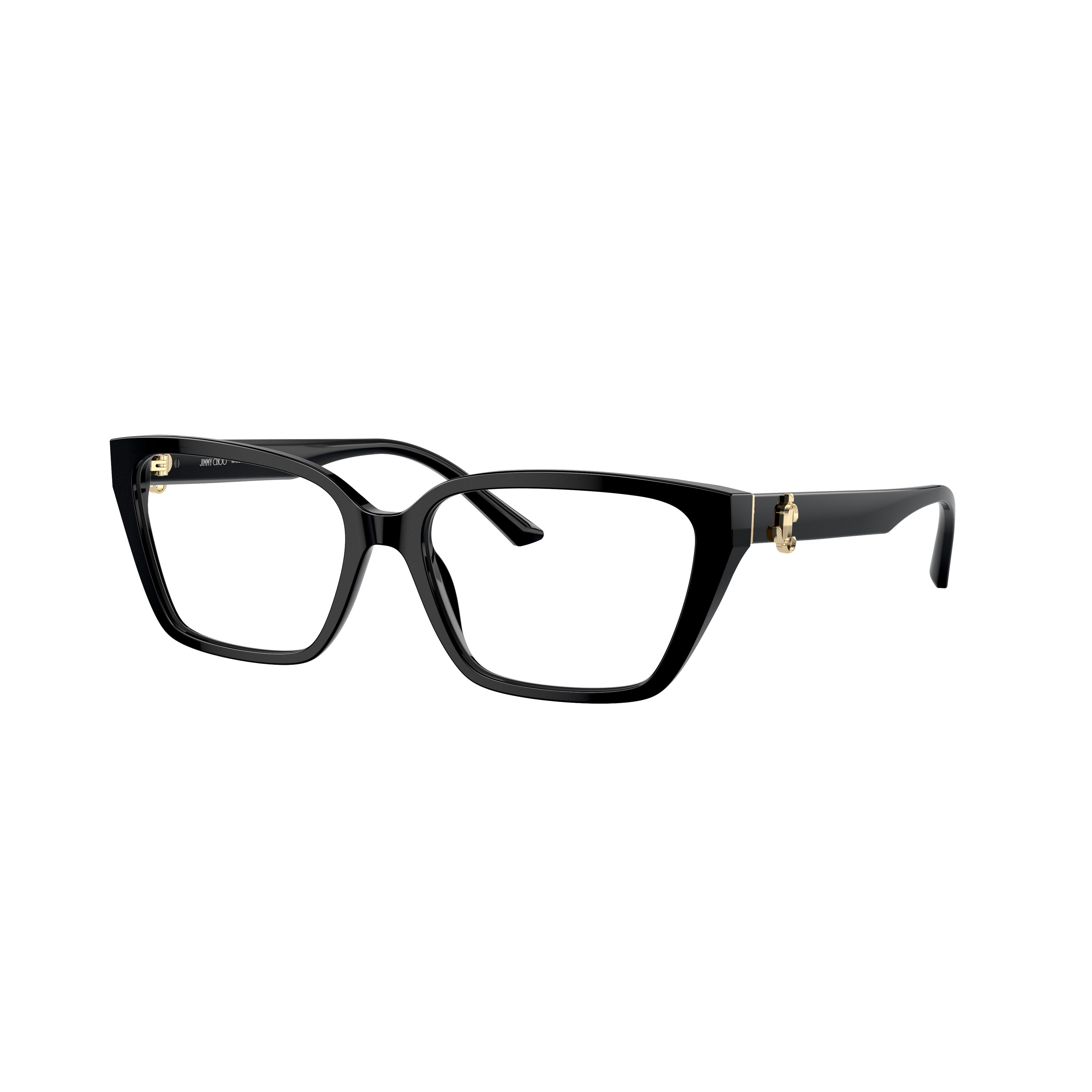 0jc3008 Rectangular Black Acetate Sunglasses