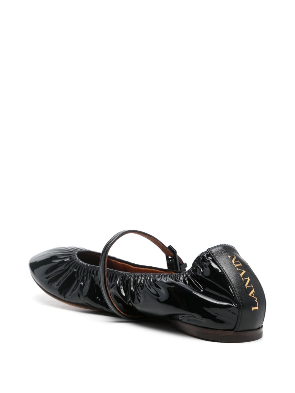 Glossy Calf Leather Flats