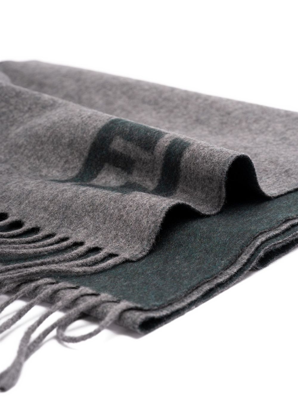 Grey Wool And Cashmere Scarf