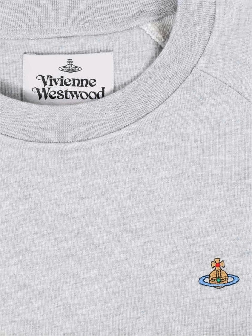 Relaxed Fit Long-Sleeve Cotton Sweatshirt with Embroidered Logo