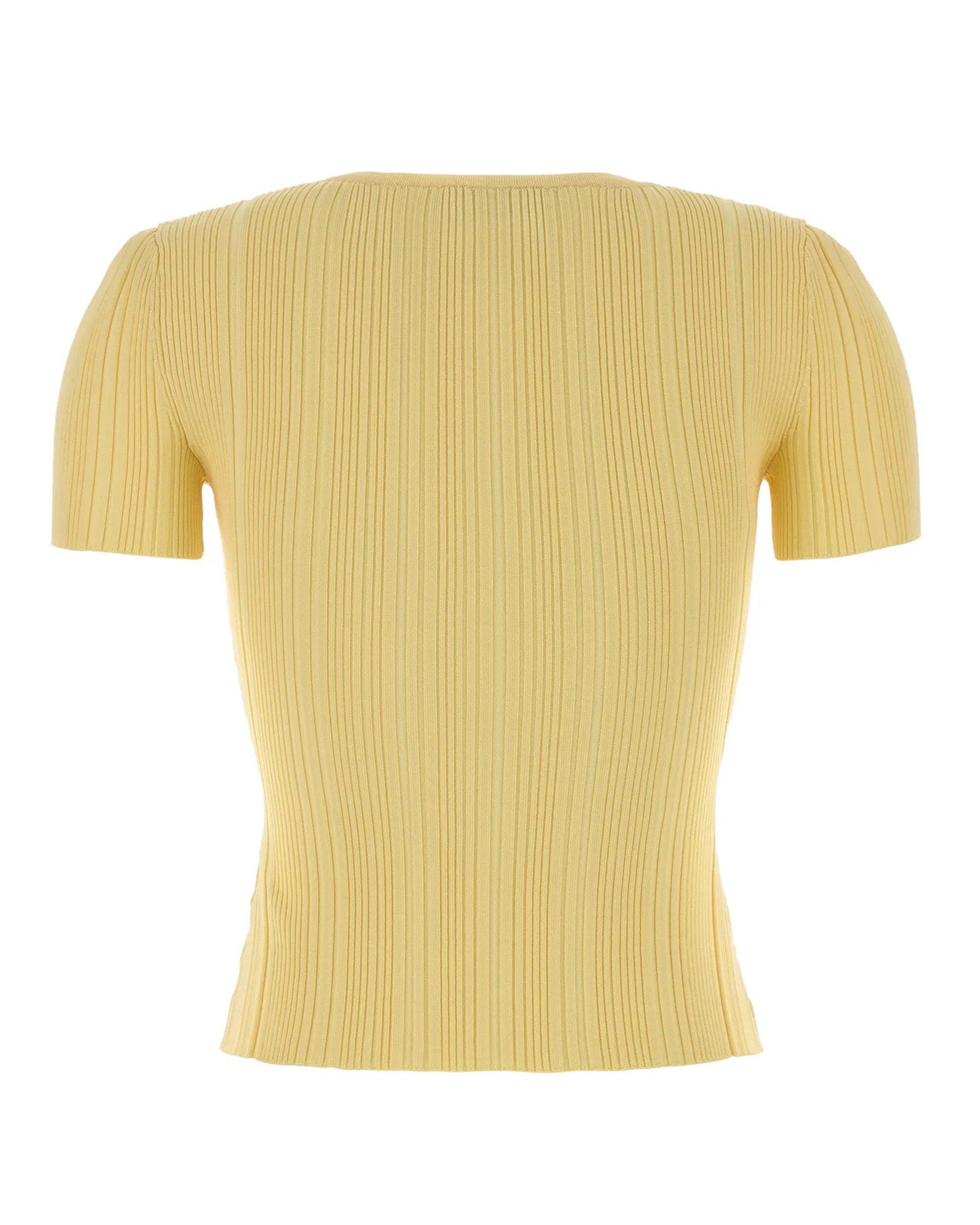 Ribbed Knit Top with Lace Trims