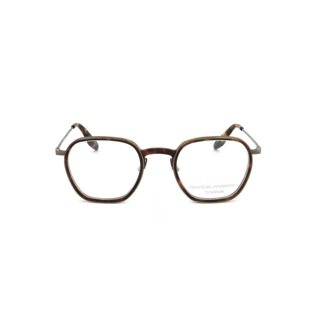 Bp5044 481ir Square Frame Tortoiseshell Acetate Eyeglasses with Metal Temples