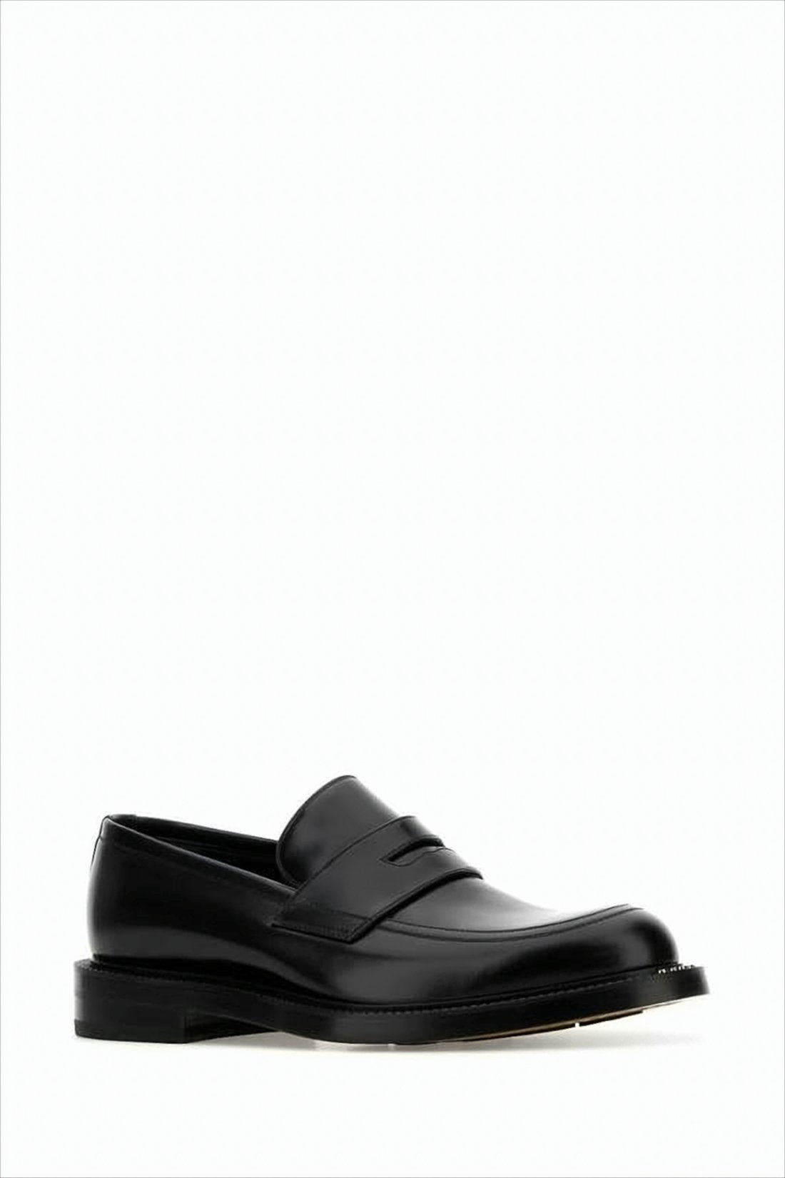 Polished Calf Leather Loafers With Classic Penny Strap
