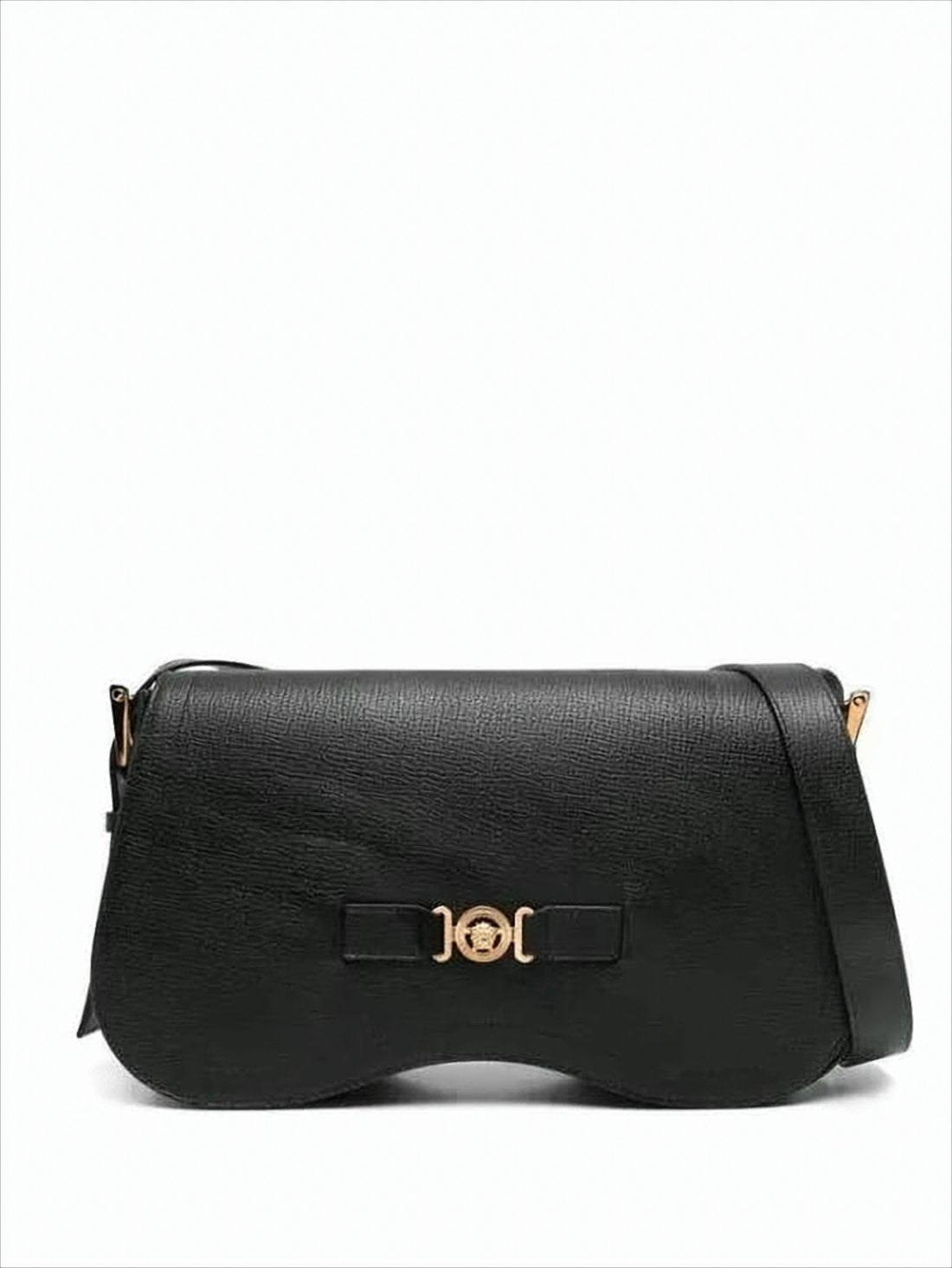 Curved Silhouette Calf Leather Crossbody Bag