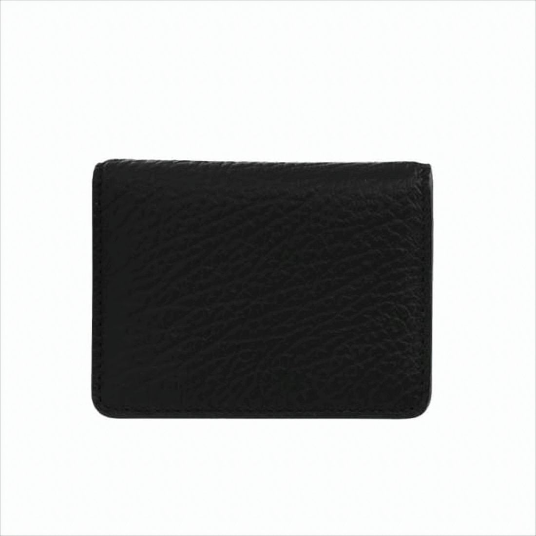 Rectangular Wallet in Textured Calf Leather