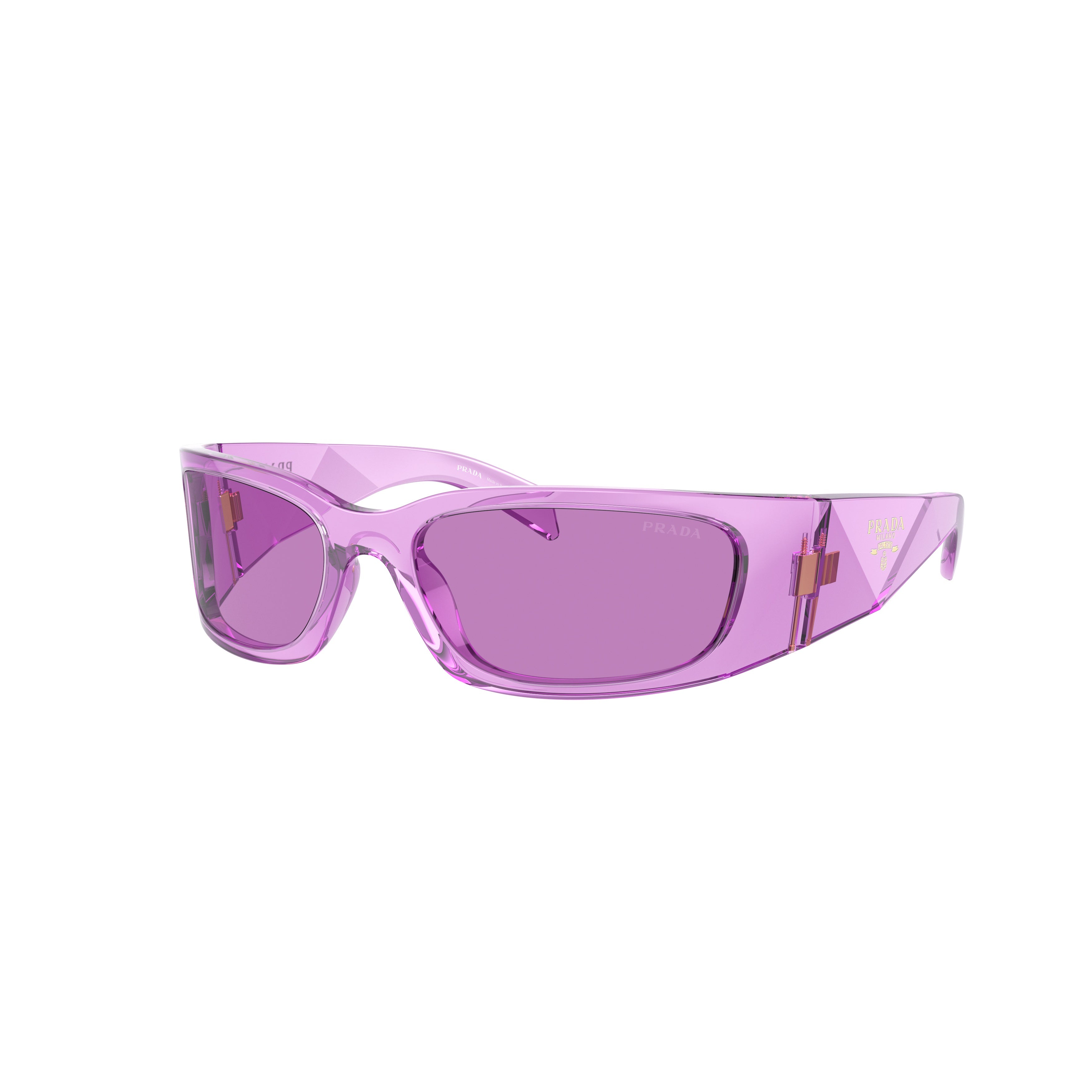 0pr A14s Translucent Purple Rectangular Sunglasses