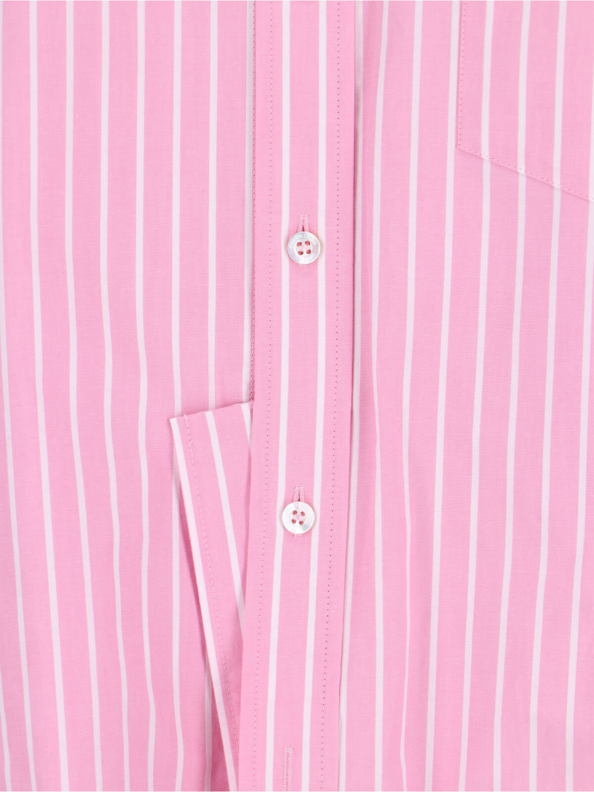 Pink Cotton Poplin Striped Shirt