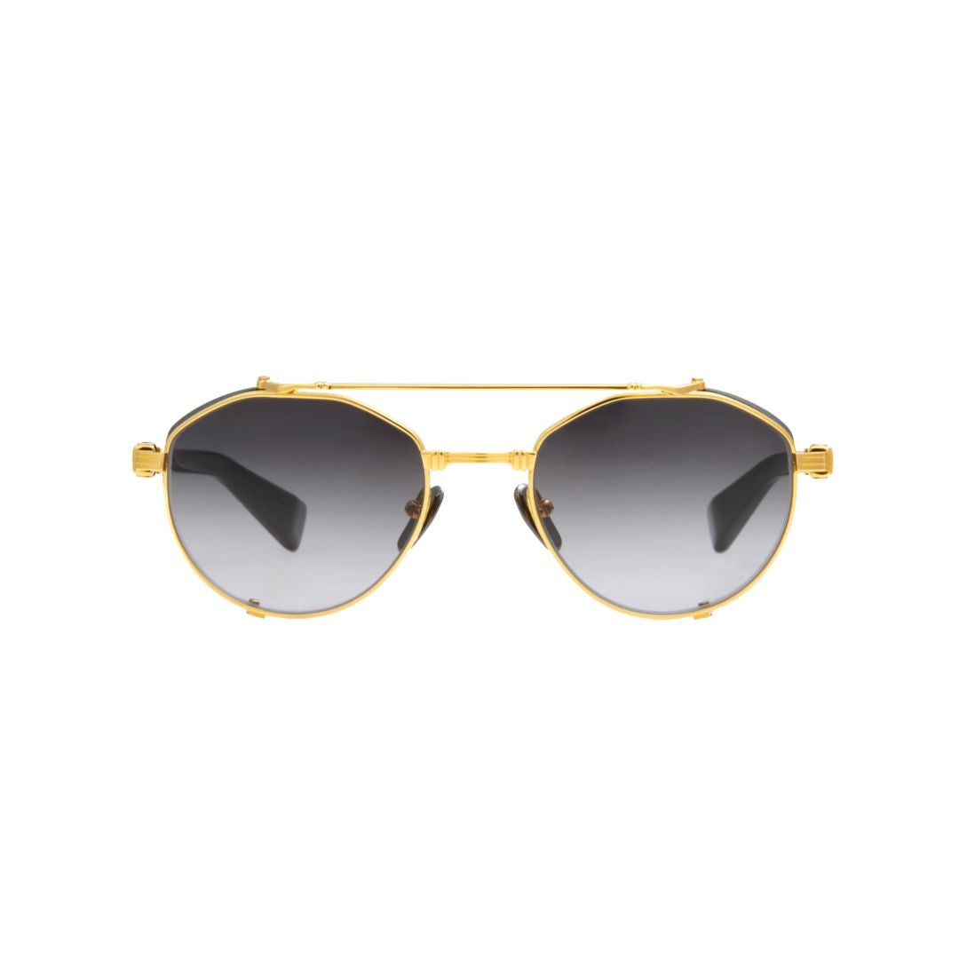 Brigade - Iv Aviator-Style Gradient Gray Sunglasses