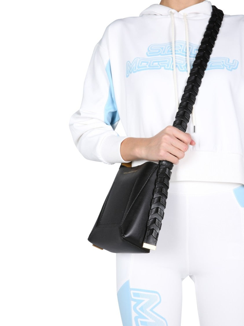 Cropped Sweatshirt With Drawstring Hood