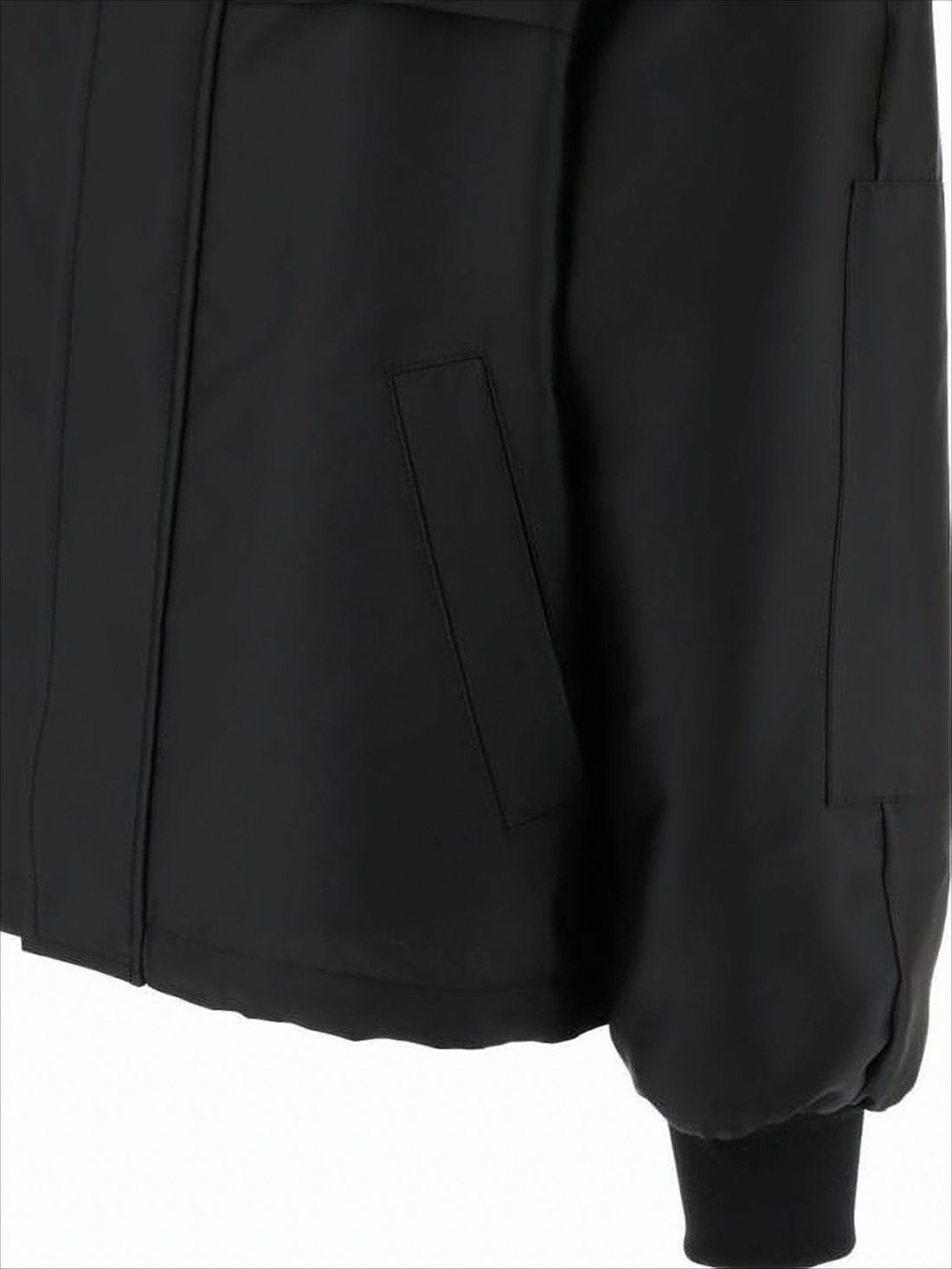 Padded Jacket with High Collar and Adjustable Hood