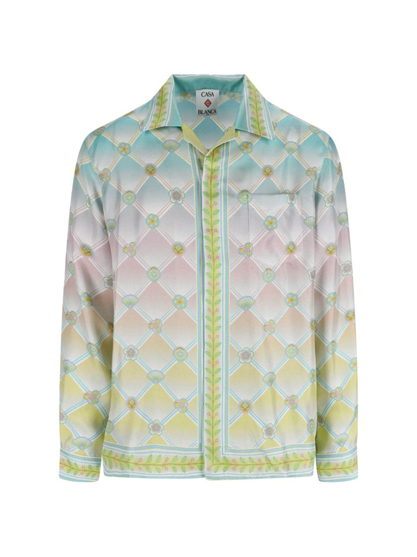 Multicolour Pattern Casual Shirt With Classic Collar