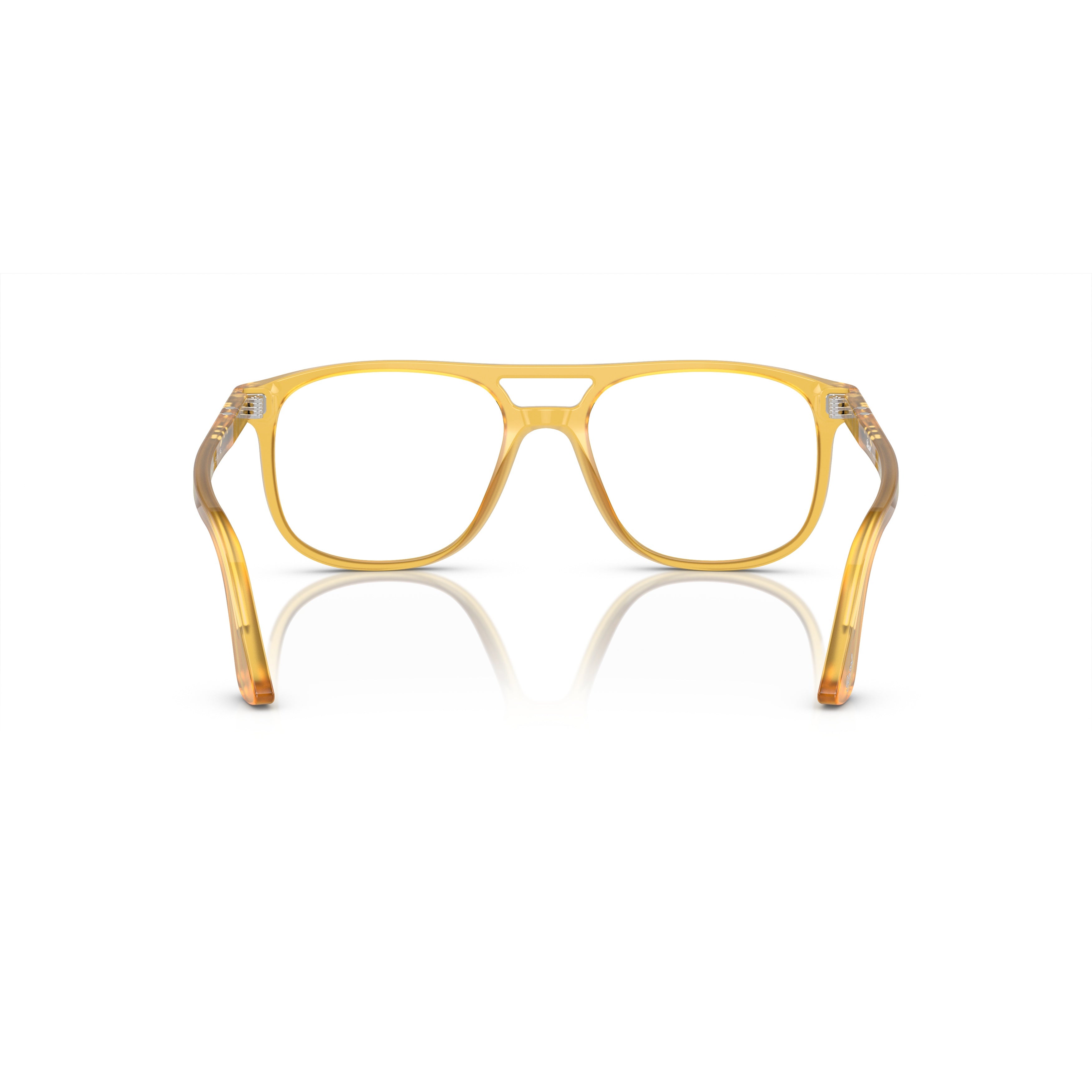 0po3329v Translucent Yellow Acetate Eyeglasses with Keyhole Bridge