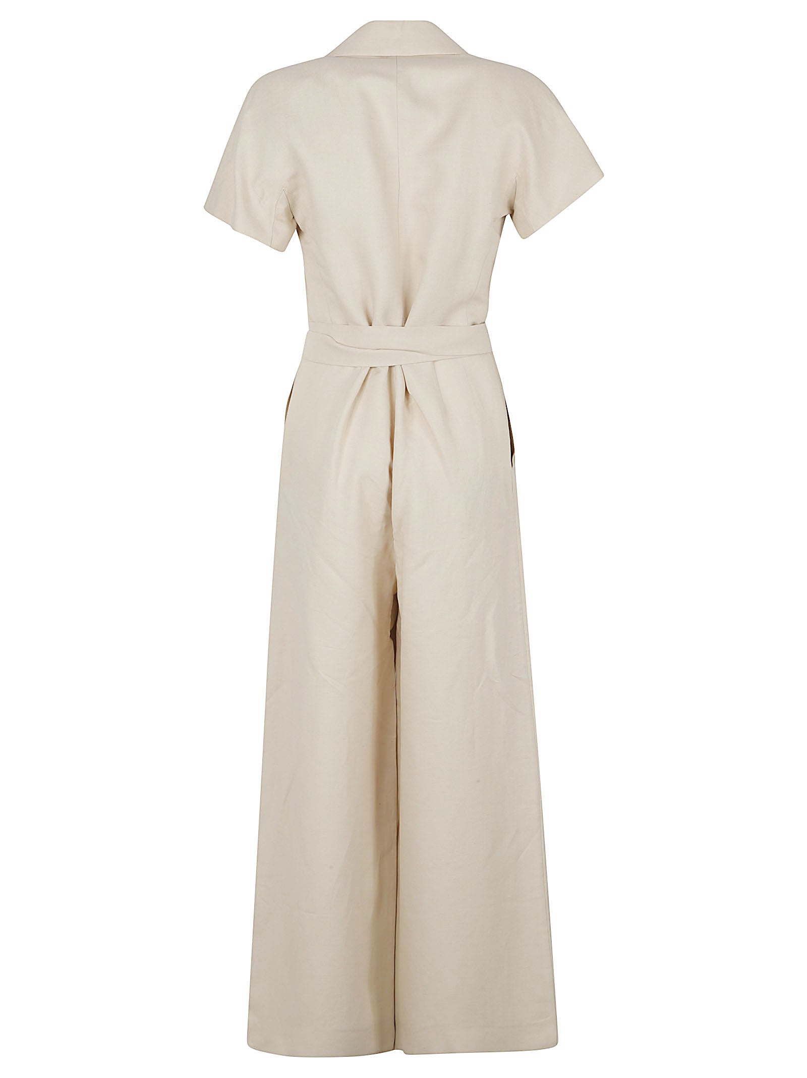 Wrap Jumpsuit With Cropped Wide Legs