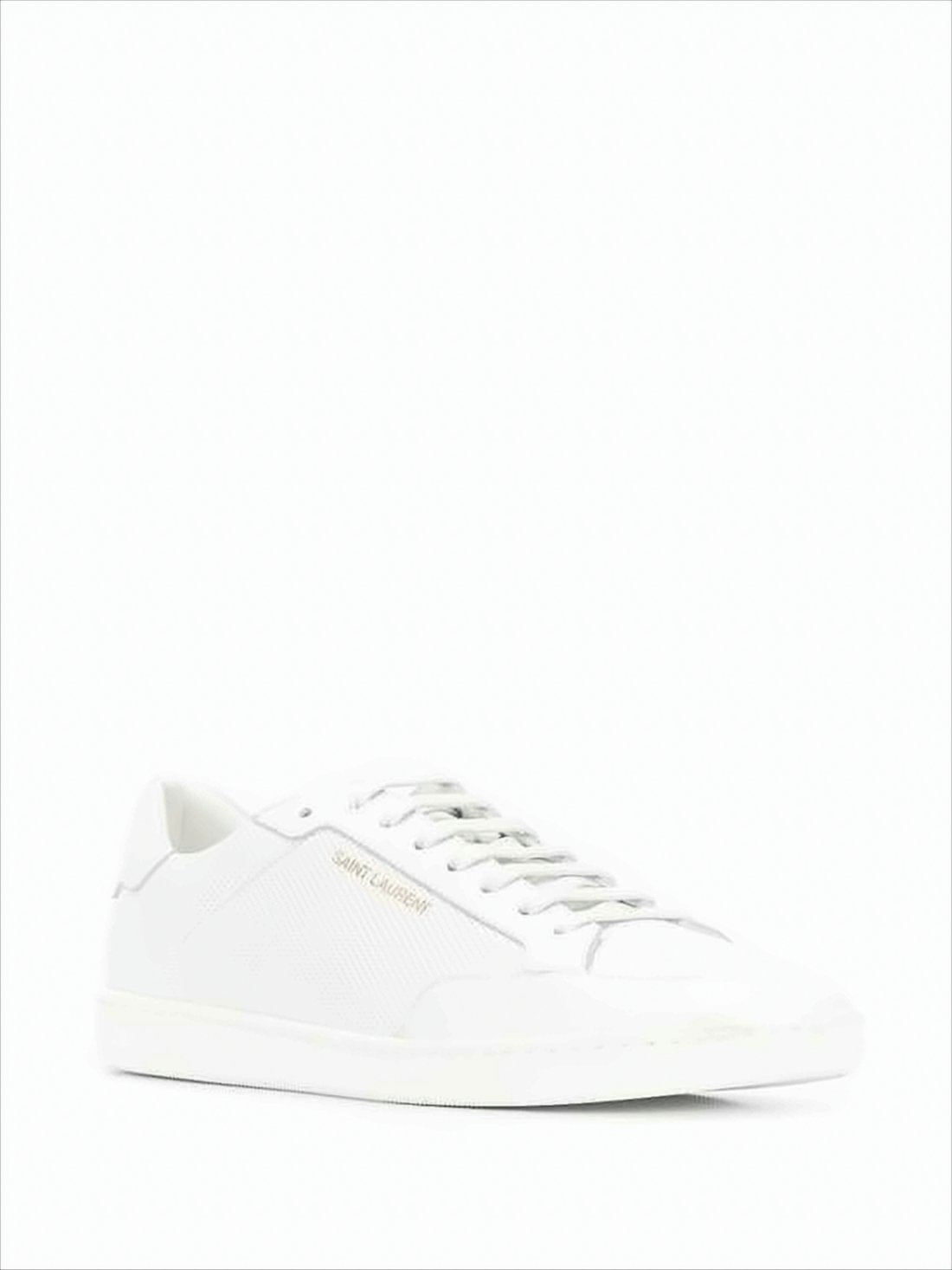 Perforated Calf Leather Low-Top Sneakers