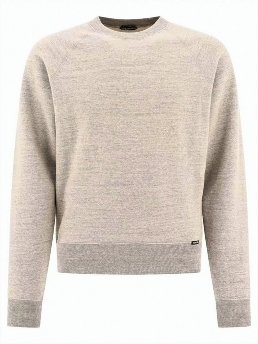 Fine-Knit Long-Sleeve Shirt with Subtle Heathered Pattern