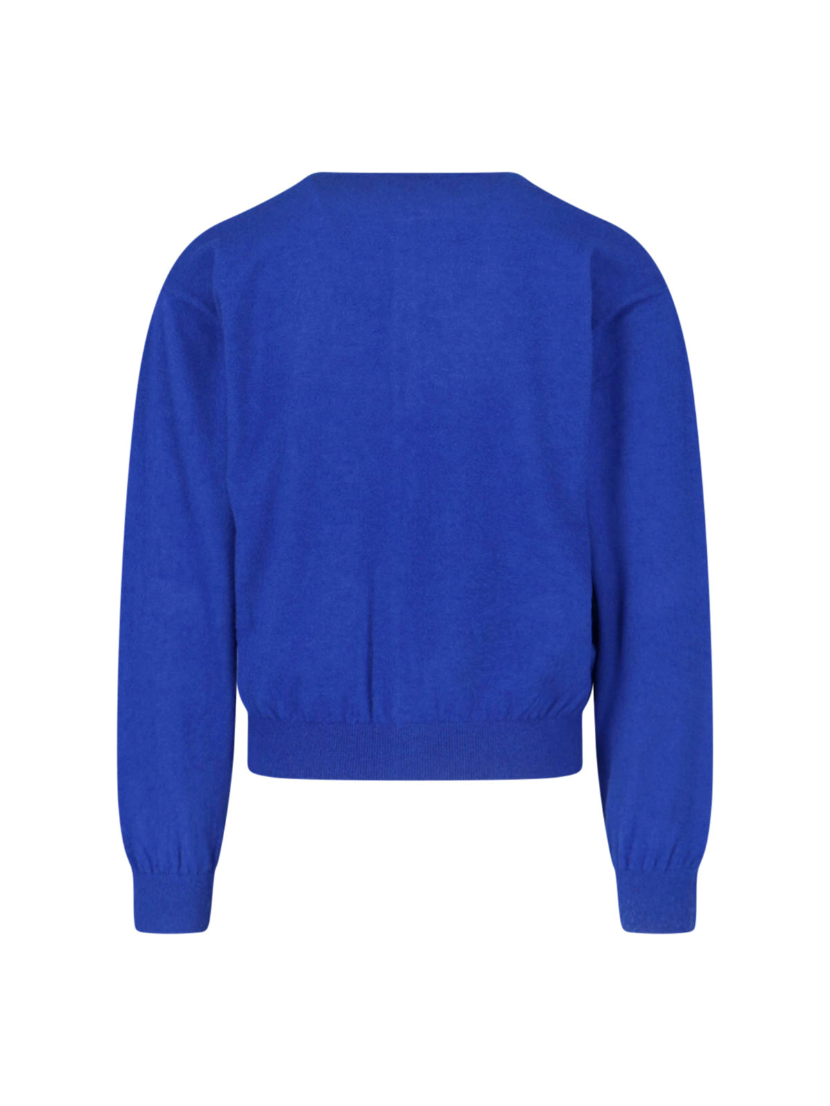Crew Neck Cardigan in Cashmere Blend with Button Closure