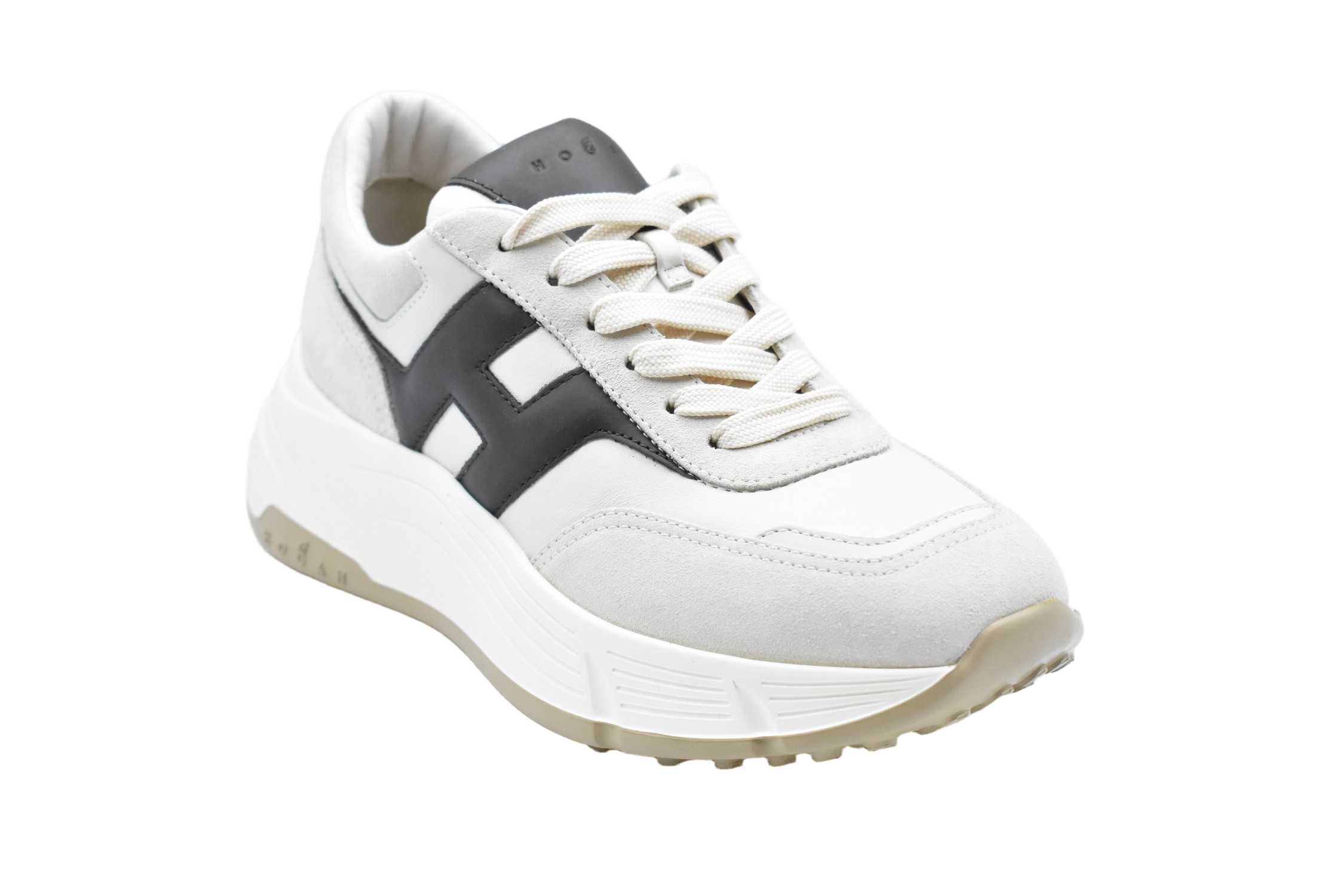 Suede And Leather Accented Low Sneakers