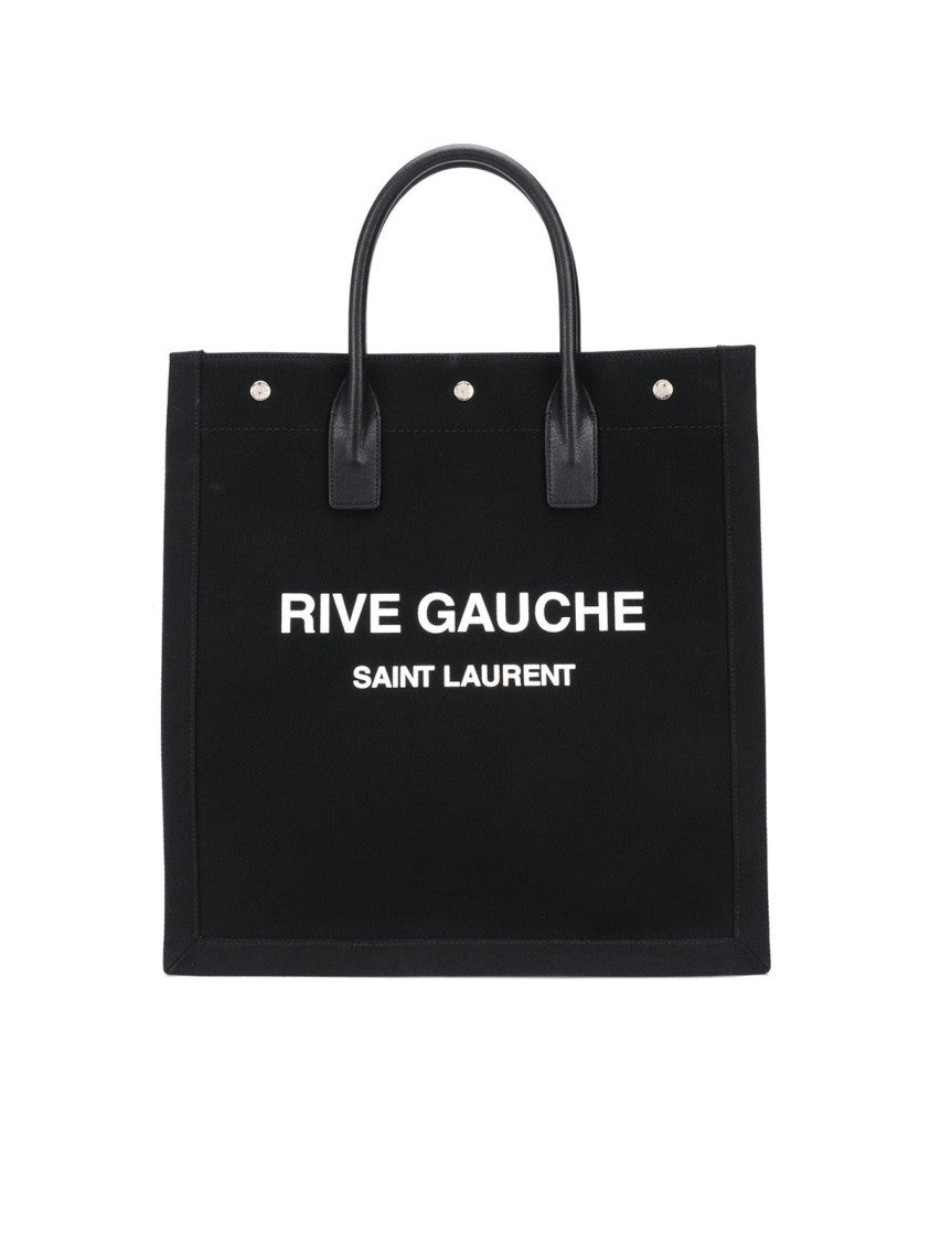 Structured Black Tote Bag with Dual Top Handles