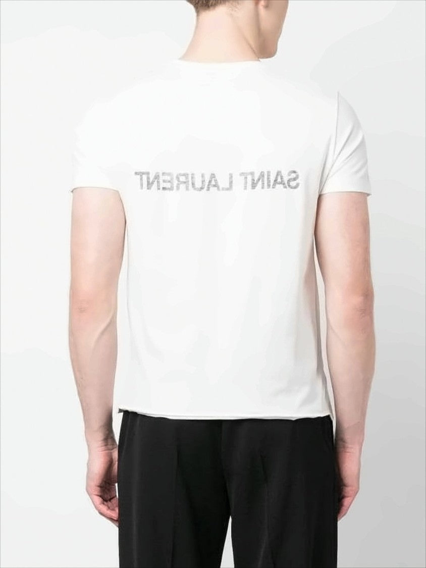 Minimalist Crew Neck T-Shirt with Bold Text Print