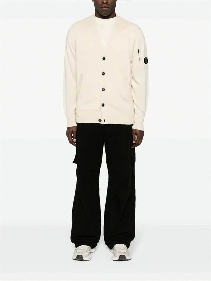 V-Neck Cotton Knit Cardigan With Iconic Sleeve Pocket