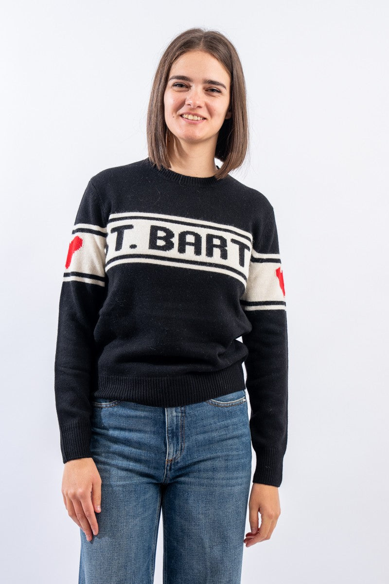 Modern Black Sweater With Bold Text