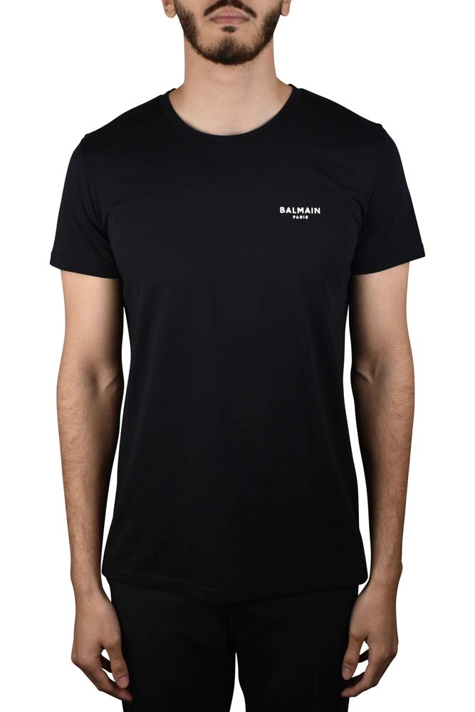 Black Cotton T-Shirt With Iconic Logo Detail