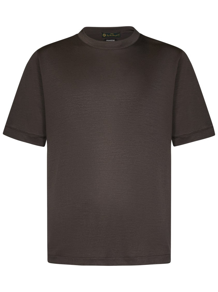 Crew Neck T-Shirt In Soft Wool From Franzese Collection