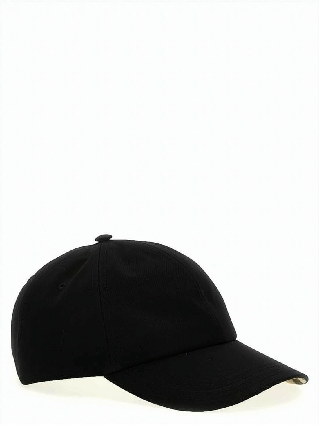 Classic Black Cap with Structured Front
