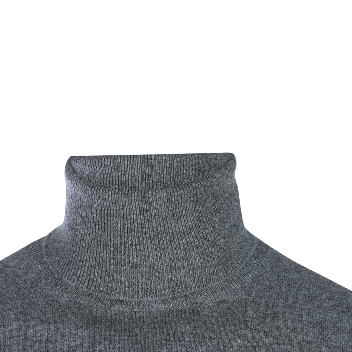 Classic Turtleneck Sweater in Fine Knit Grey