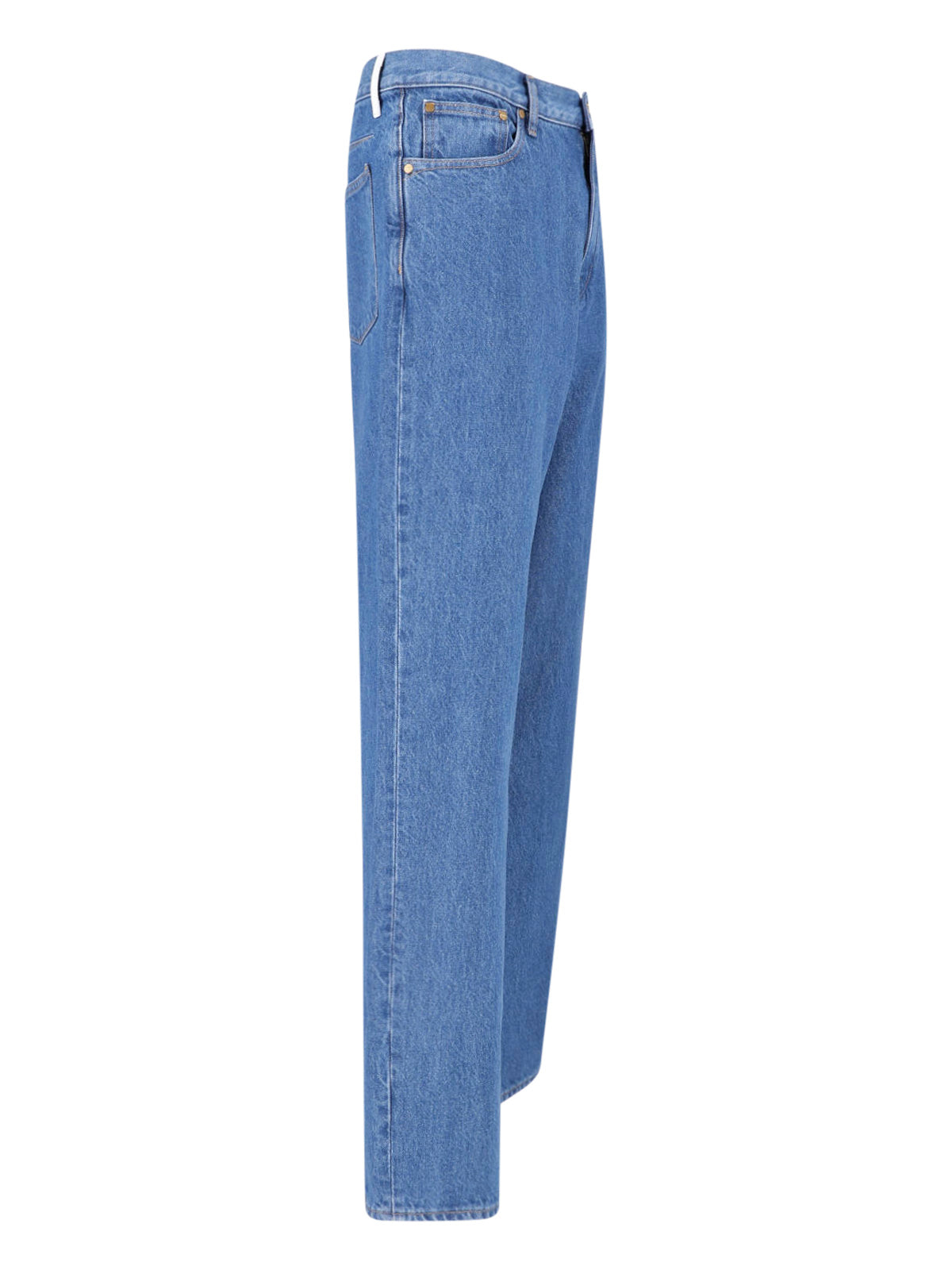 Blue Straight-Leg Classic Five-Pocket Jeans