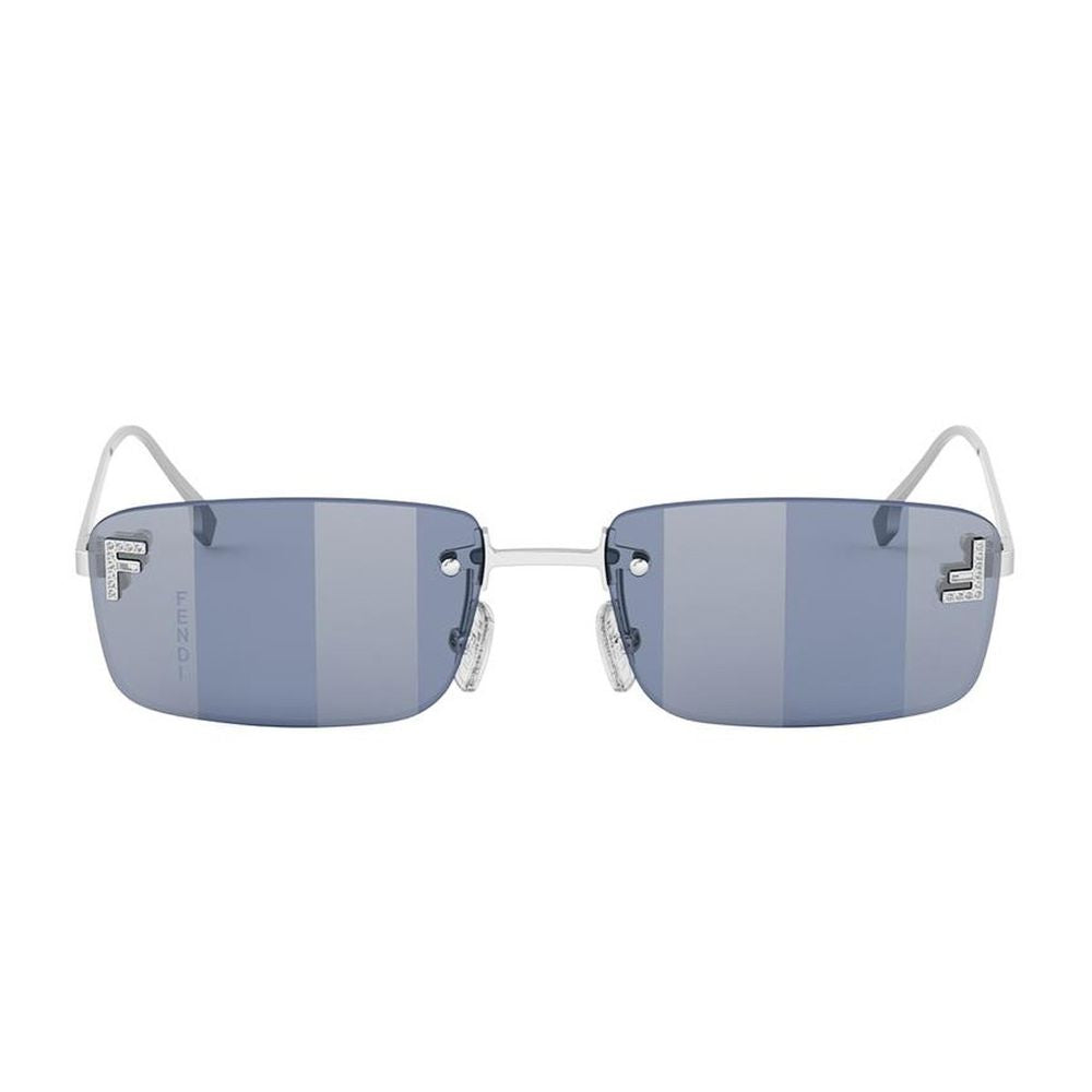 First Crystal Rimless Rectangular Sunglasses