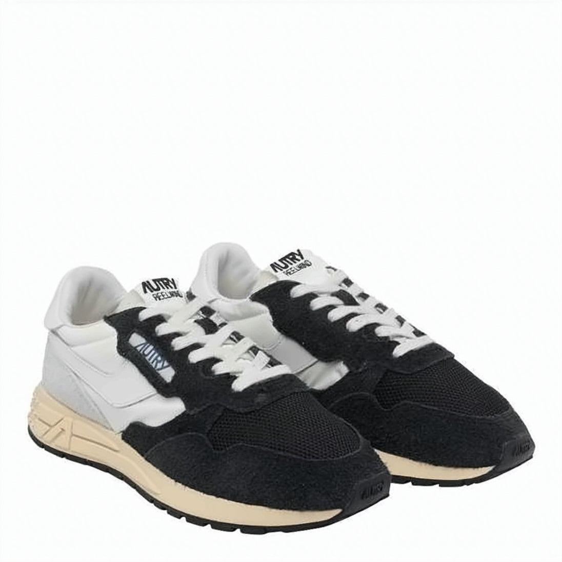 Layered Sneakers With Leather, Suede,