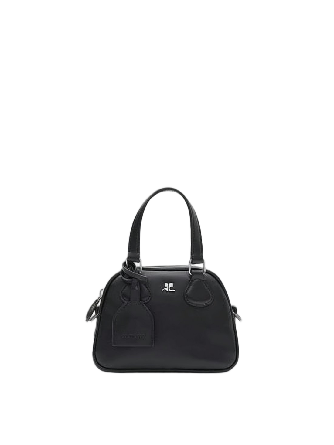 Structured Black Calf Leather Tote Bag