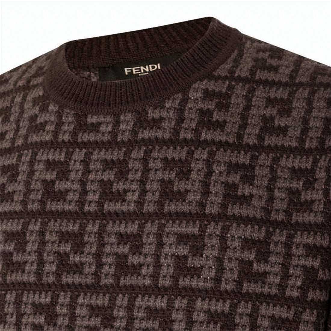 Geometric Pattern Cashmere Sweater